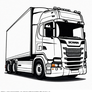 kolorowanki tiry scania