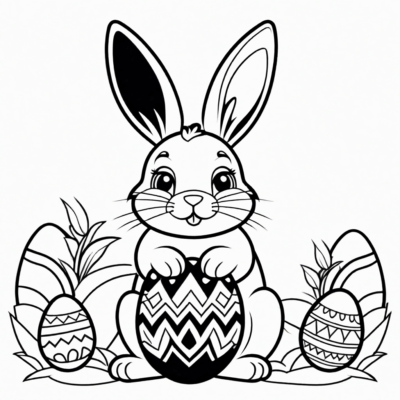 kolorowanki zajączek wielkanocny