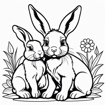 króliczki kolorowanka