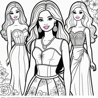 lalki barbie kolorowanka