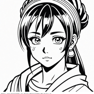 Kolorowanka Dziewczyna Anime portret