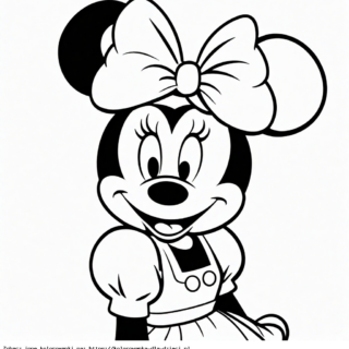 Kolorowanka Myszka Minnie na Rysunku
