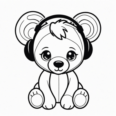 miś uszatek kolorowanki