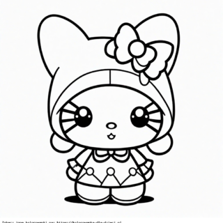my melody kolorowanka hello kitty kuromi kolorowanka