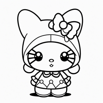 my melody kolorowanka hello kitty kuromi kolorowanka