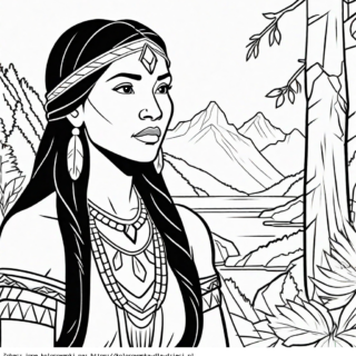 Kolorowanka Pocahontas