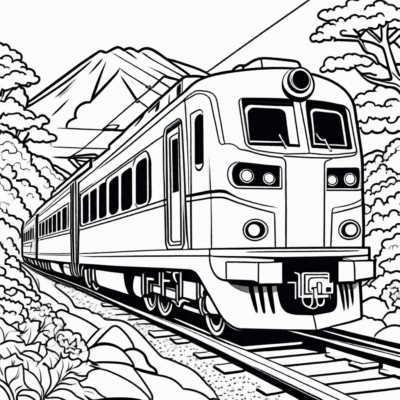 pociąg kolorowanka do druku