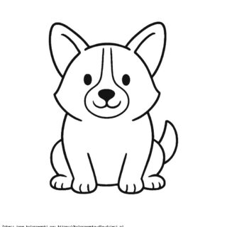 Kolorowanka Pies Corgi