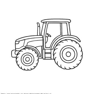 Kolorowanka Traktor Rolniczy nowoczesny ciągnik