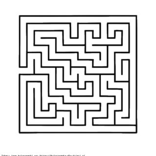 Kolorowanka Labirynt Okrągły geometryczny