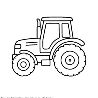 Kolorowanka Traktor Rolniczy na Rysunku