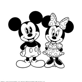 Kolorowanka Myszka Miki I Minnie