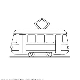Kolorowanka Ulica Z Tramwajem