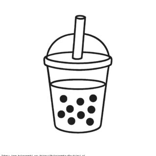 kolorowanka bubble tea