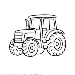 Kolorowanka Traktor Rolniczy duże koła