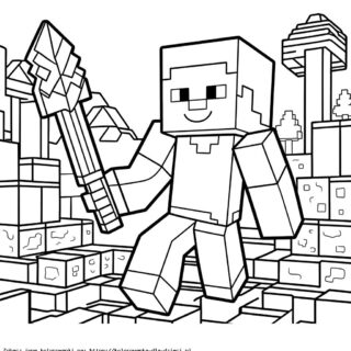 steve minecraft kolorowanka