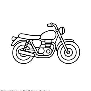 Kolorowanka Motocykl ścigacz z profilu