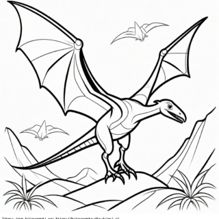 Kolorowanka Pterodaktyl