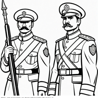 Kolorowanka Oficerowie