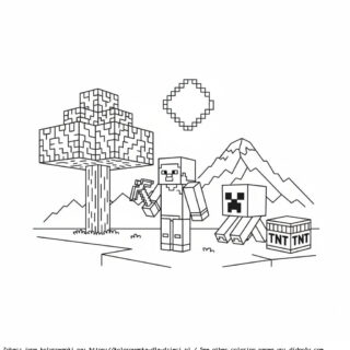 kolorowanka z minecraft