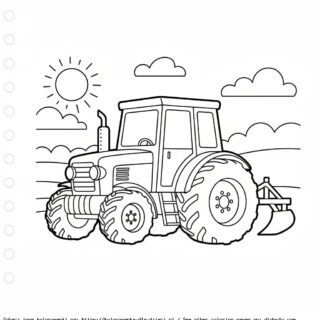 kolorowanki traktor do druku