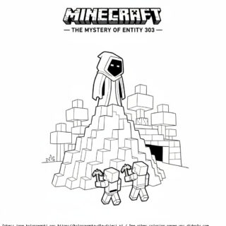 Kolorowanka: Minecraft — Tajemnica Entity 303