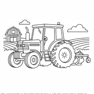 traktor kolorowanki maszyny rolnicze