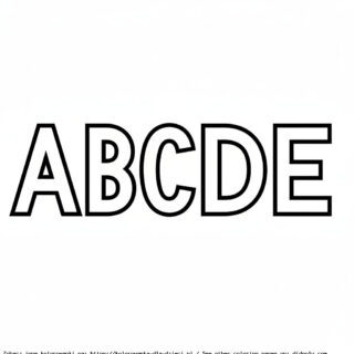 Kolorowanka Alfabet Litery Abcde
