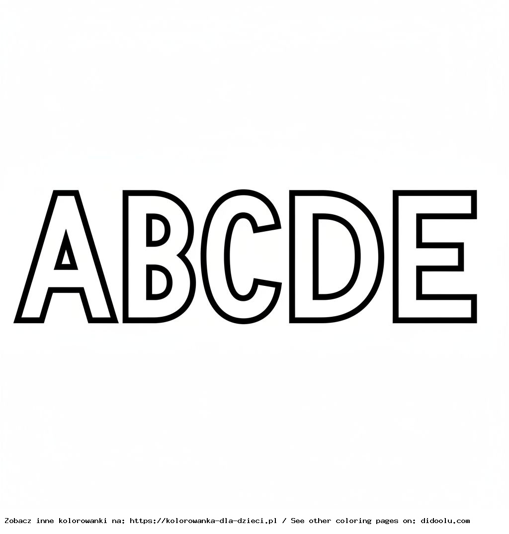 alfabet kolorowanka