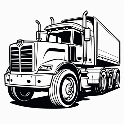 traktor z przyczepą kolorowanki