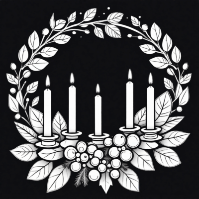wieniec adwentowy kolorowanki