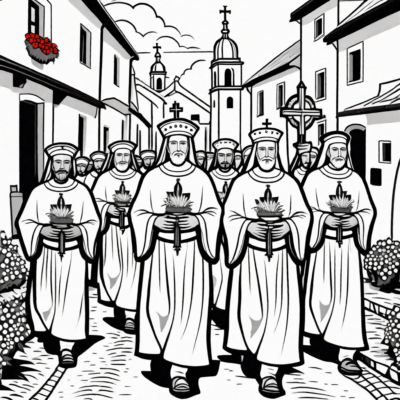 Boże Ciało – procesja przechodzi przez wieś