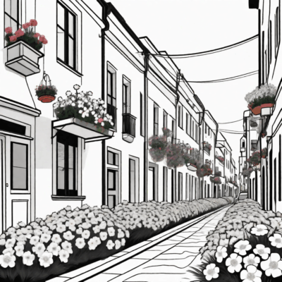 Boże Ciało – uliczka ozdobiona kwiatami