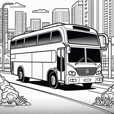 autobus kolorowanka do druku