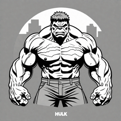 kolorowanka do druku hulk