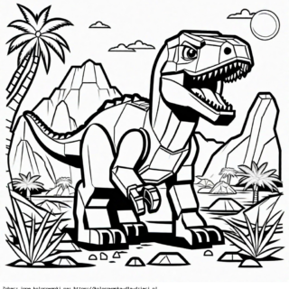 kolorowanka lego jurassic world