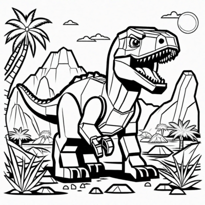 kolorowanka lego jurassic world