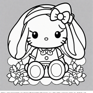 hello kitty cinnamoroll kolorowanka
