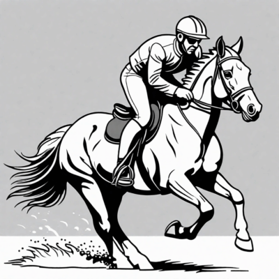 horse kolorowanki konie z jeźdźcem