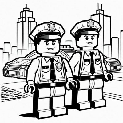 lego policja kolorowanki