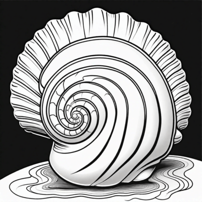 muszelka kolorowanka