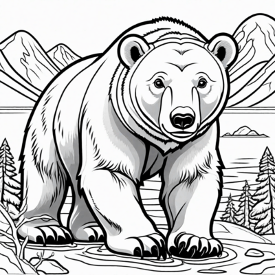 niedźwiedź polarny kolorowanka