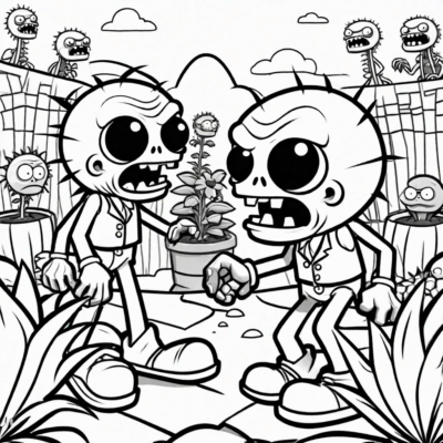 plants vs zombies kolorowanki