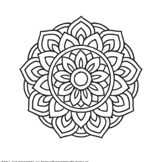 Kolorowanka Mandala Kwiatowa
