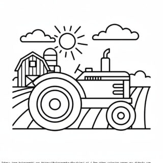 Kolorowanka Traktor Rolniczy Portret