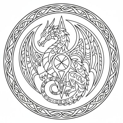 smok kolorowanka dla dorosłych