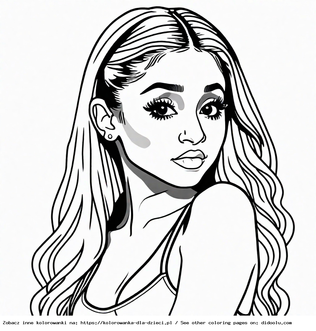 ariana grande kolorowanki ariana grande kolorowanki