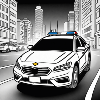 auto policja kolorowanka