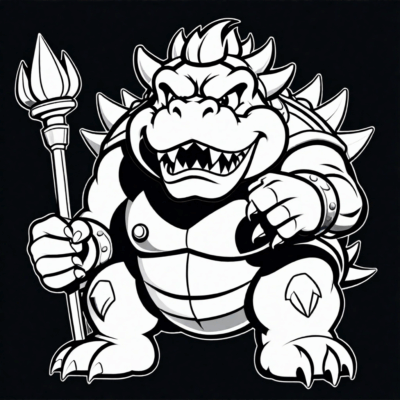 bowser kolorowanka