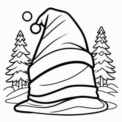 czapka mikołaja kolorowanka